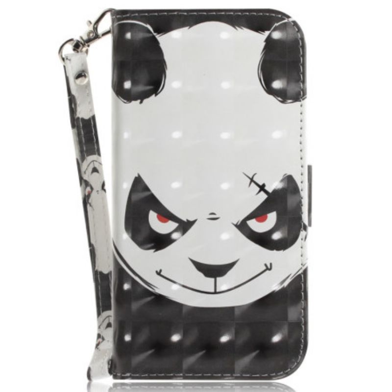 Folio Deksel Xiaomi Redmi Note 13 5g Angry Panda Med Stropp