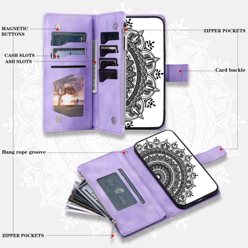 Folio Deksel Xiaomi Redmi Note 13 5g Mandala Strap Lommebok