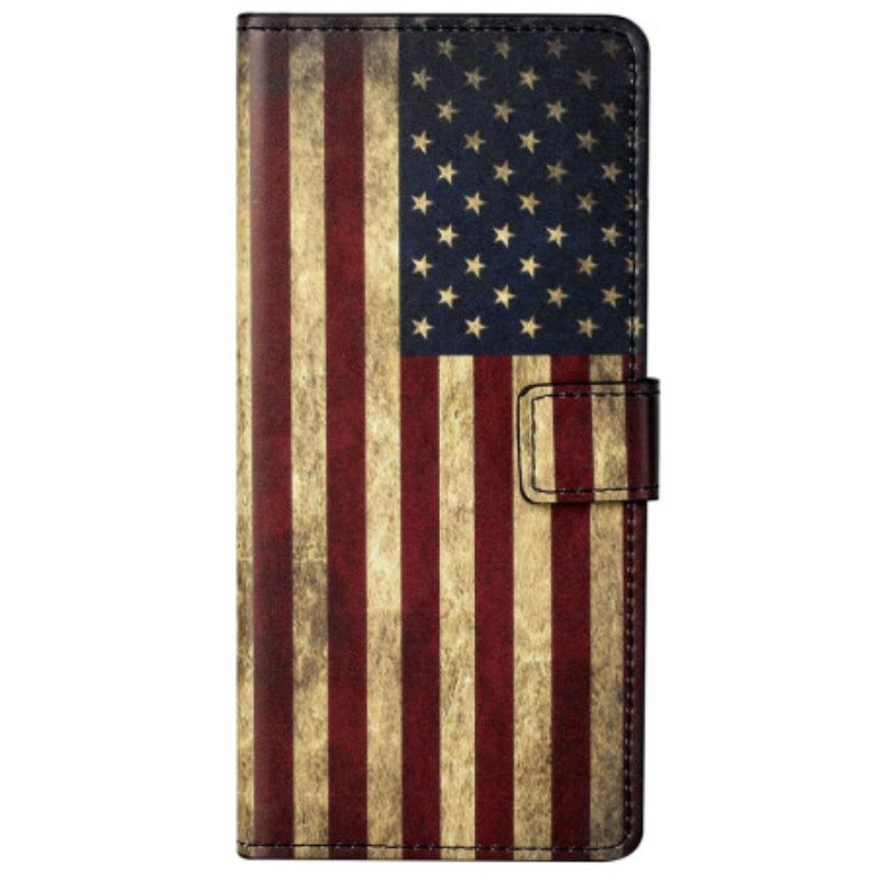 Folio Deksel Xiaomi Redmi Note 13 5g Vintage Amerikansk Flagg Beskyttelse Deksel