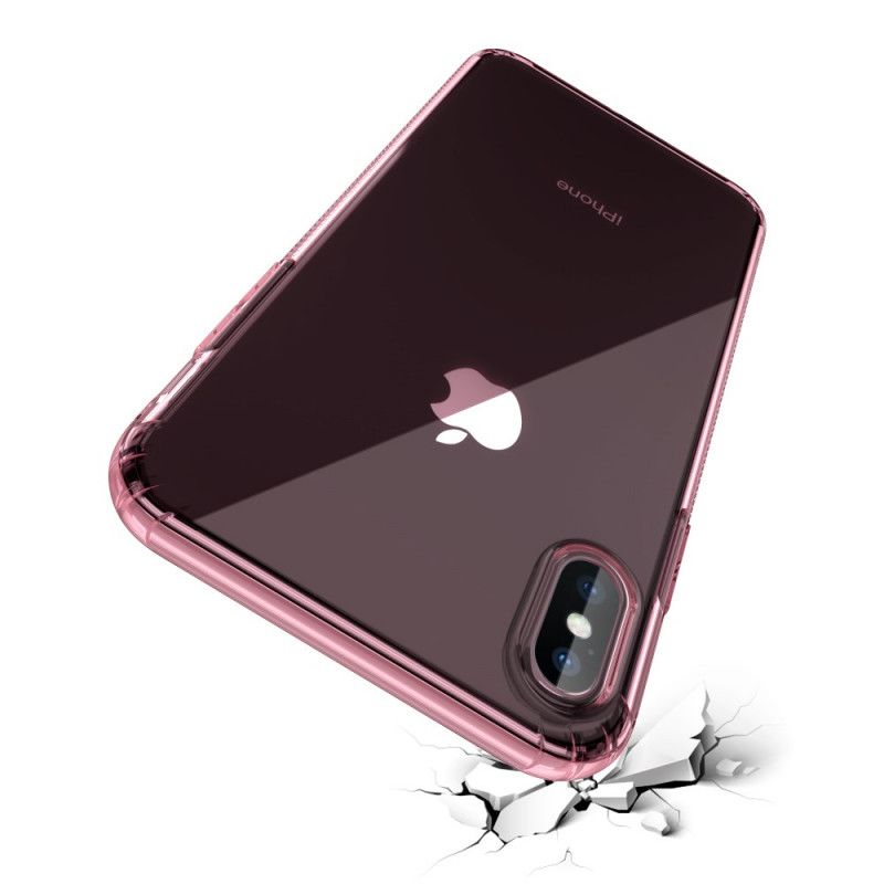 Deksel for iPhone XS Max Svart Gjennomsiktige Leeu-Beskyttelsesputer