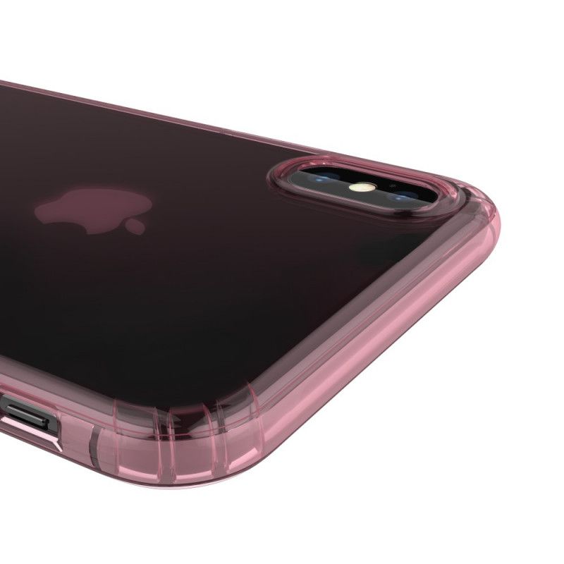 Deksel for iPhone XS Max Svart Gjennomsiktige Leeu-Beskyttelsesputer