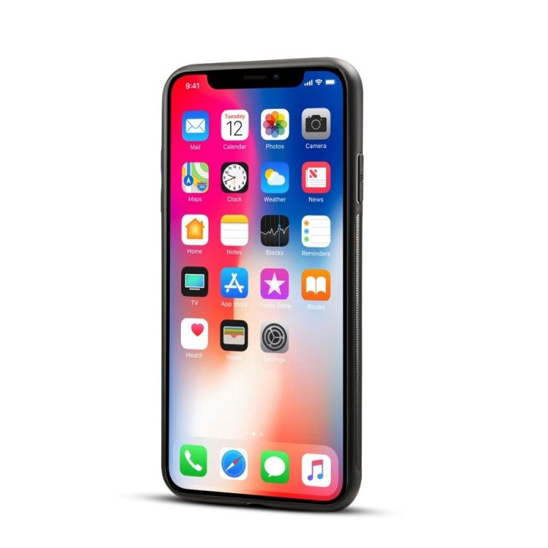 Deksel for iPhone XS Max Svart Kortholder I Imitert Lær