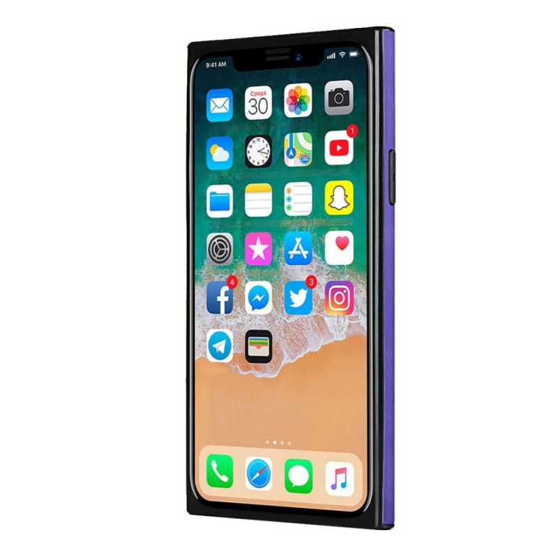 Deksel for iPhone XS Max Svart Kortholder Og Stropp