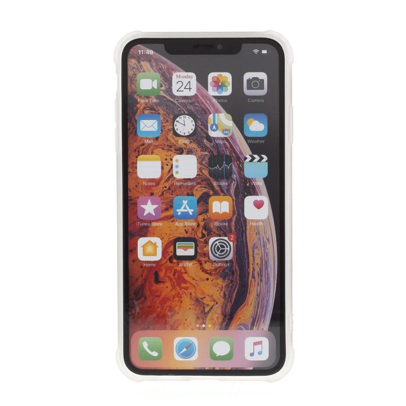 Deksel iPhone XS Max Hvit Forsterkede Hjørner I Marmorstil