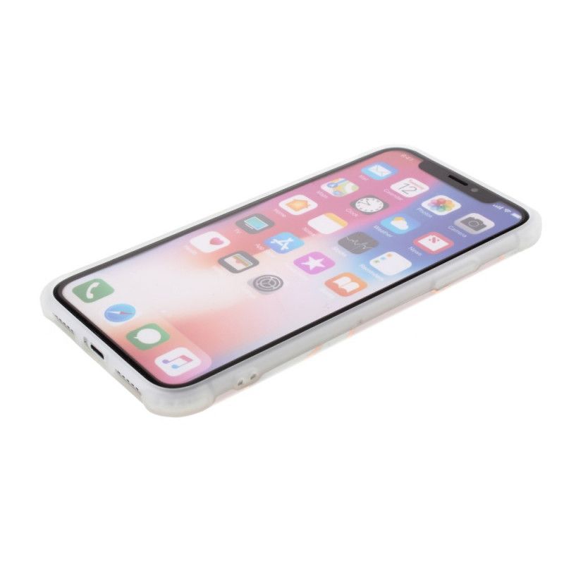 Deksel iPhone XS Max Hvit Mobildeksel Prangende Geometrisk Marmor