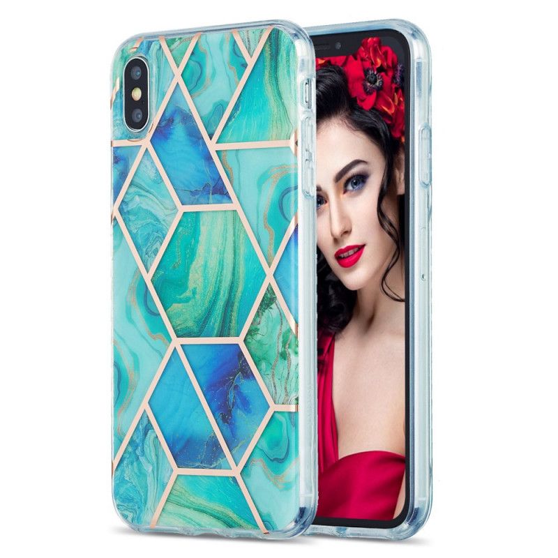 Deksel iPhone XS Max Rosa Marmor Design