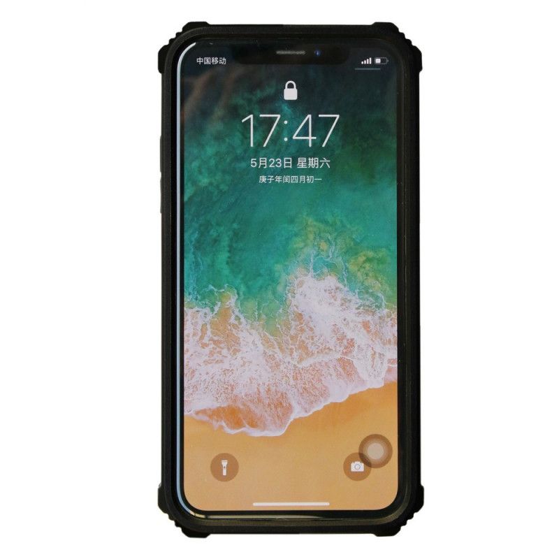 Deksel iPhone XS Max Svart Avtakbar Med Avtakbar Støtte