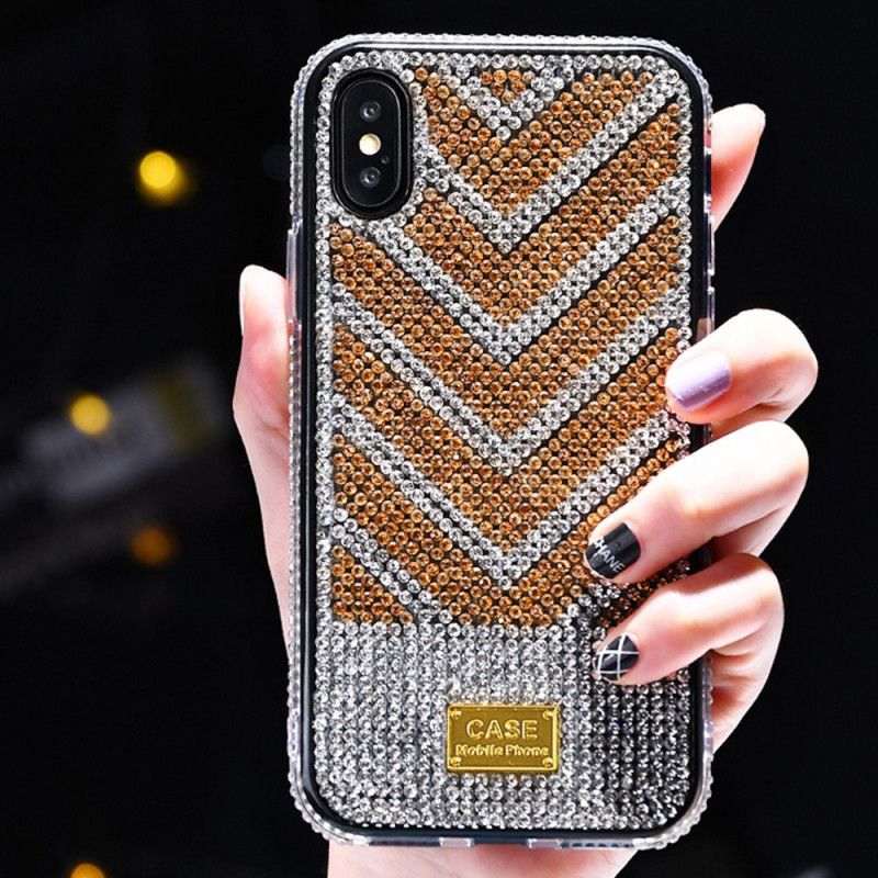 Deksel iPhone XS Max Svart Diamanter Beskyttelse