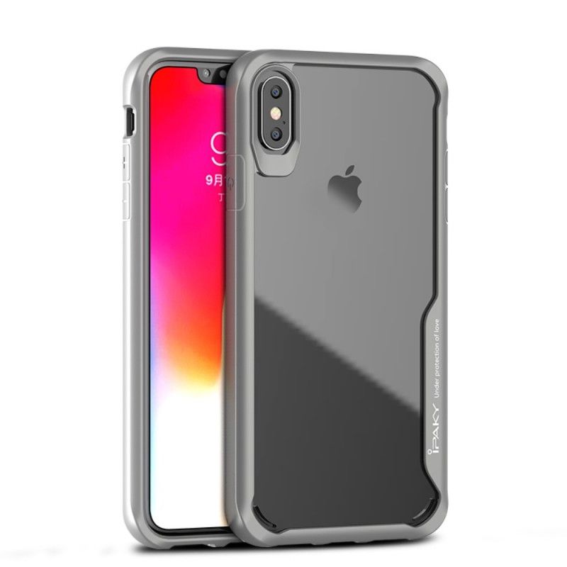 Deksel iPhone XS Max Svart Ipaky Hybrid-Serie