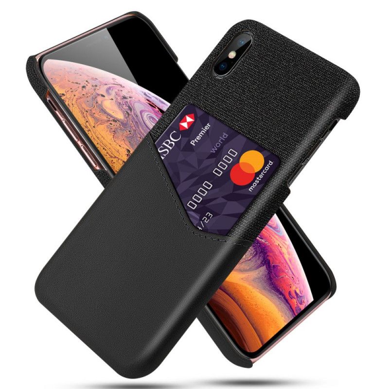 Deksel iPhone XS Max Svart Ksq Kortholder Beskyttelse