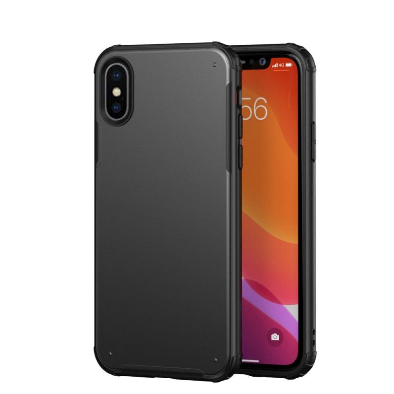 Deksel iPhone XS Max Svart Matt Hybrid