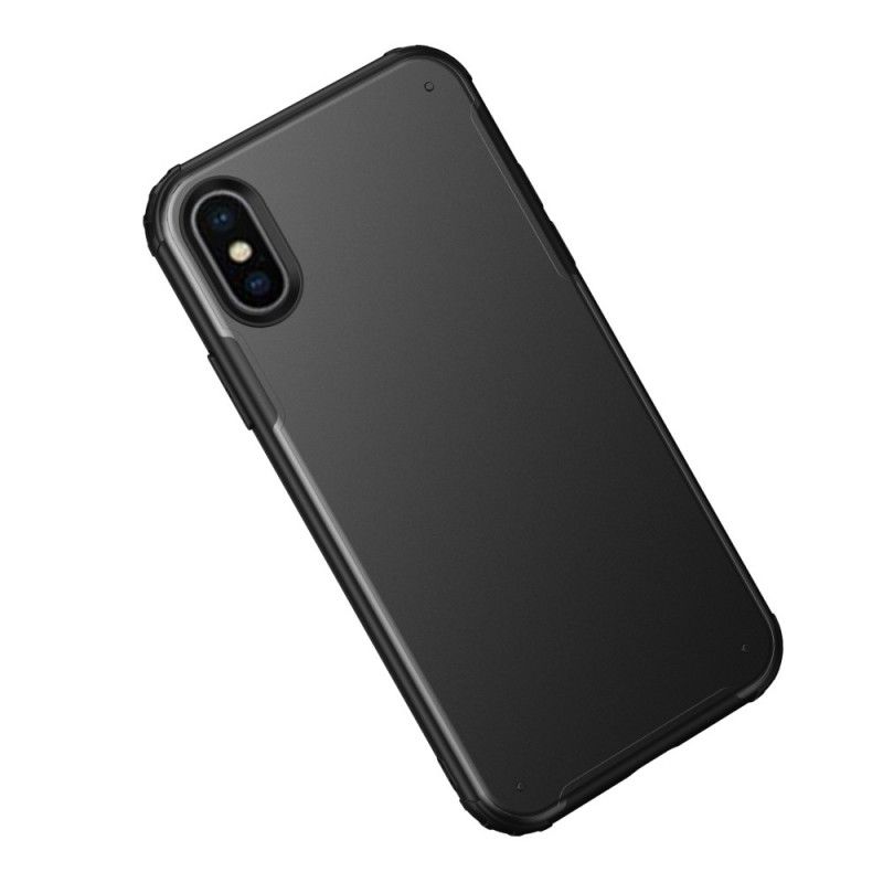 Deksel iPhone XS Max Svart Matt Hybrid