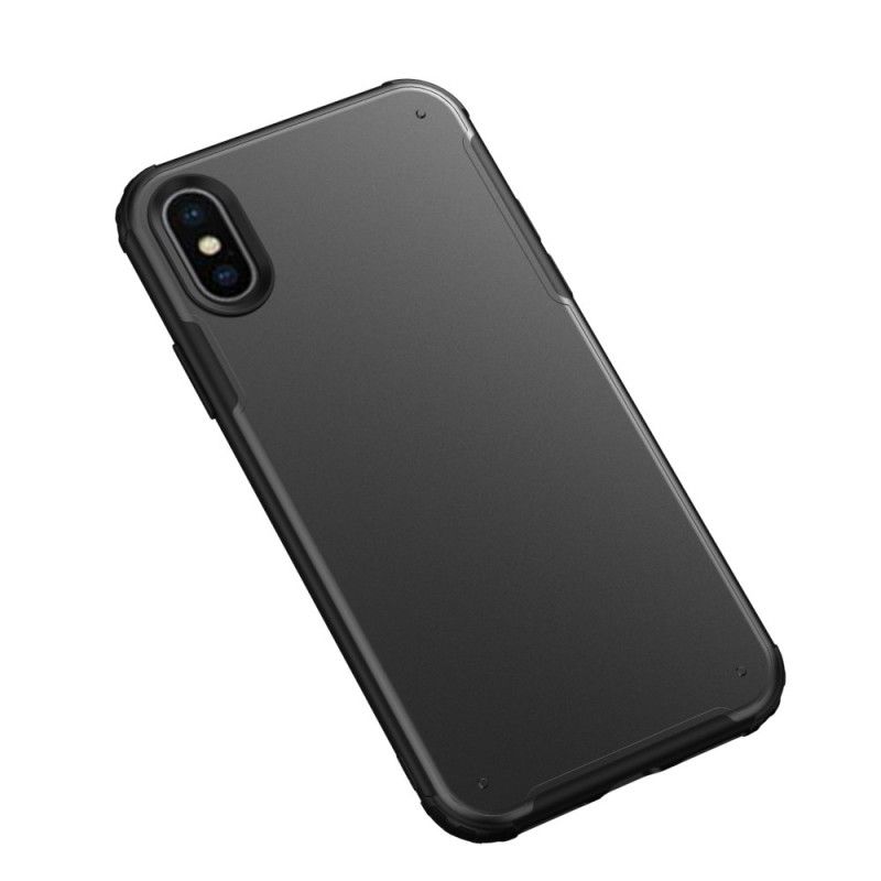 Deksel iPhone XS Max Svart Matt Hybrid