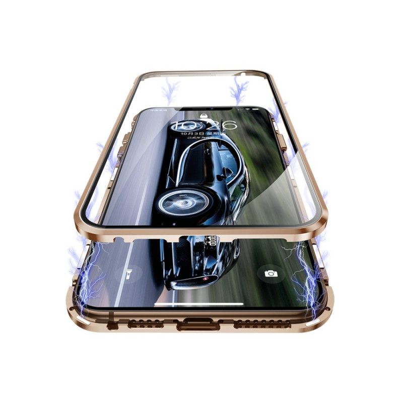 Deksel iPhone XS Max Svart Mobildeksel Herdet Glass Foran Og Bak