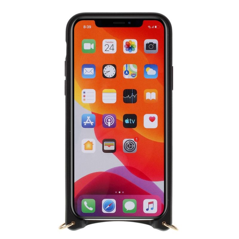 Deksel iPhone XS Max Svart Muttert Kjede Vattert Stil