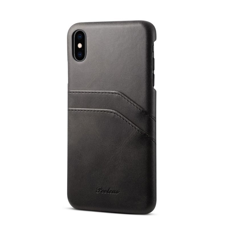 Deksel iPhone XS Max Svart Peelcas Kortholder