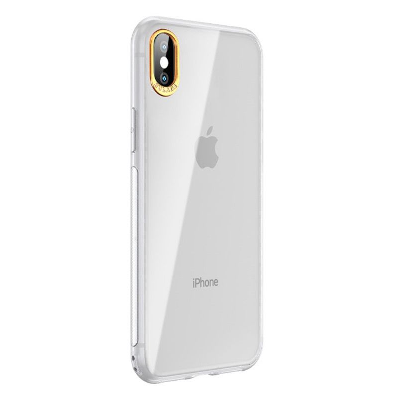 Deksel iPhone XS Max Svart Skjermserie Sulada Linsebeskyttelse Beskyttelse