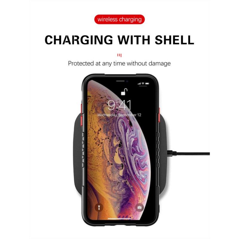 Deksel iPhone XS Max Svart Skjold Med Krykke