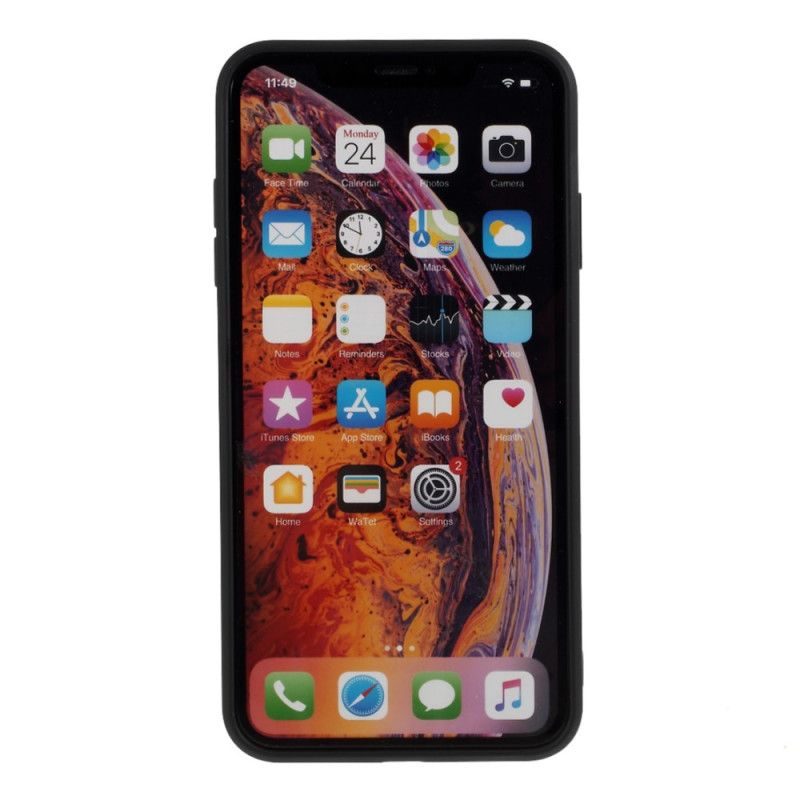 Deksel iPhone XS Max Svart Stiv Mattsilikon