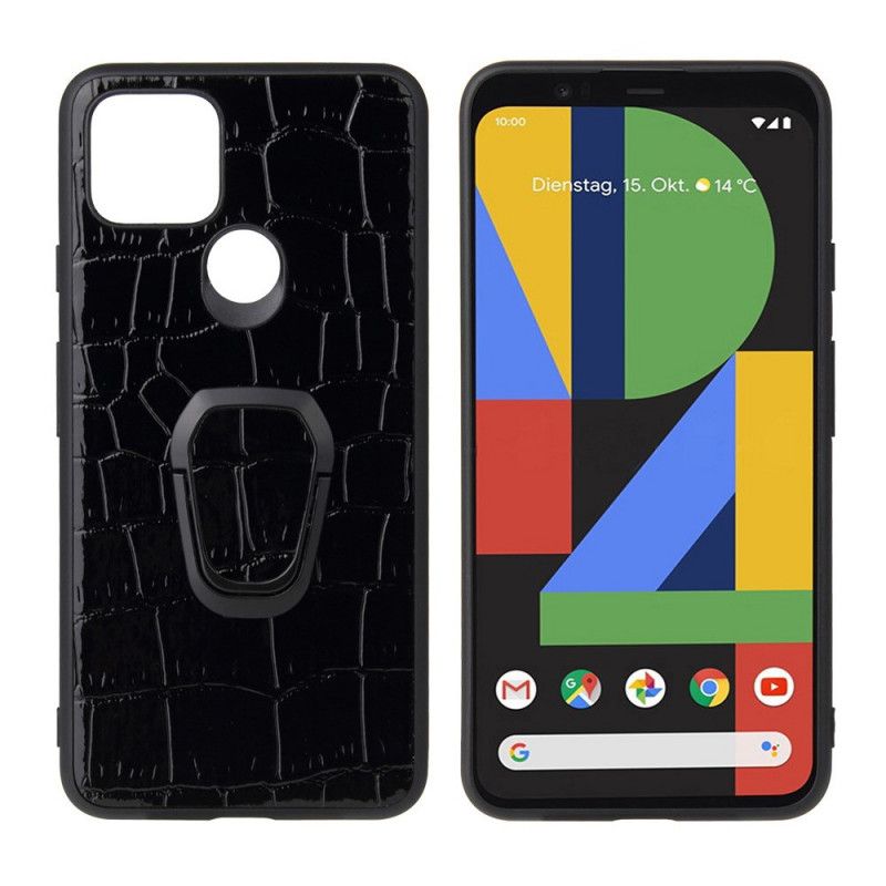Deksel for Google Pixel 5 Krokodillestil Med Ringholder