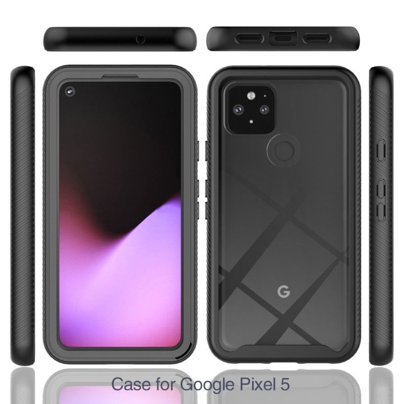 Deksel Google Pixel 5 Svart Hybridfasede Kanter Beskyttelse