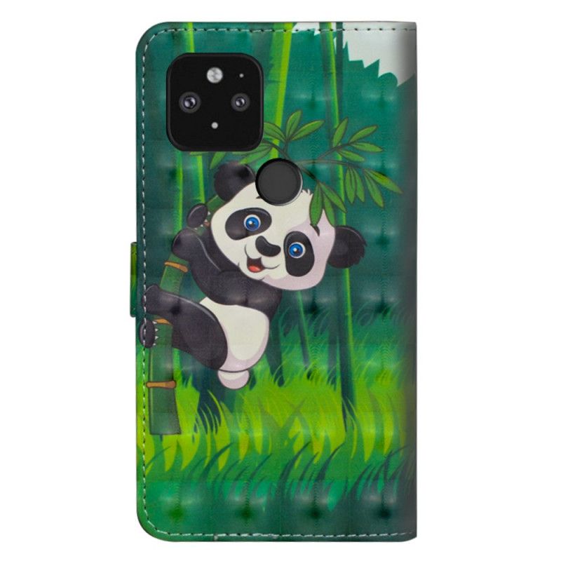 Folio Deksel for Google Pixel 5 Panda Og Bambus