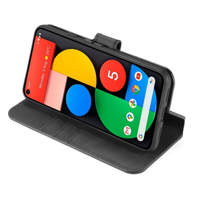 Folio Deksel for Google Pixel 5 Svart Retro Dg.Ming