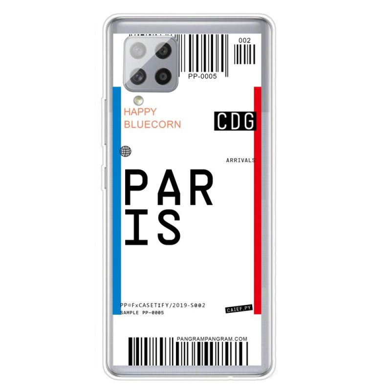 Deksel for Samsung Galaxy A42 5G Boarding Pass To Paris