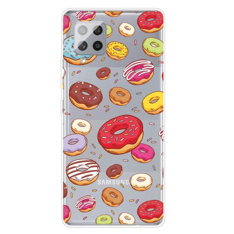 Deksel for Samsung Galaxy A42 5G Kjærlighetsdoughnuts