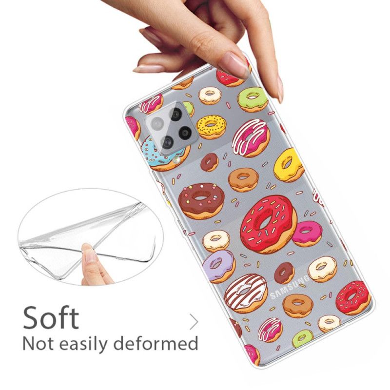 Deksel for Samsung Galaxy A42 5G Kjærlighetsdoughnuts