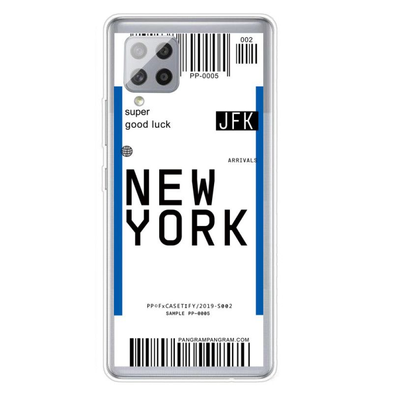 Deksel for Samsung Galaxy A42 5G Svart Ombordstigningskort Til New York