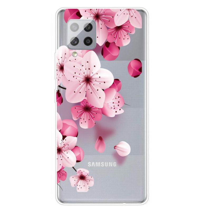 Deksel Samsung Galaxy A42 5G Små Rosa Blomster