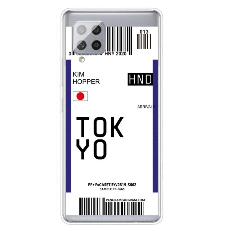 Deksel Samsung Galaxy A42 5G Svart Boarding Pass Tokyo Beskyttelse