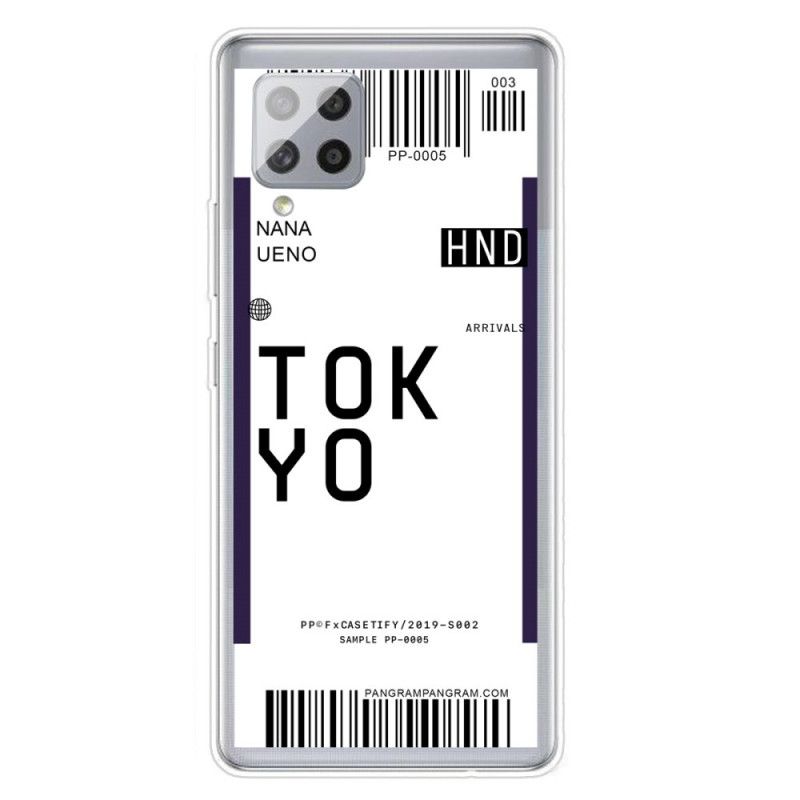 Deksel Samsung Galaxy A42 5G Svart Boarding Pass Tokyo Beskyttelse