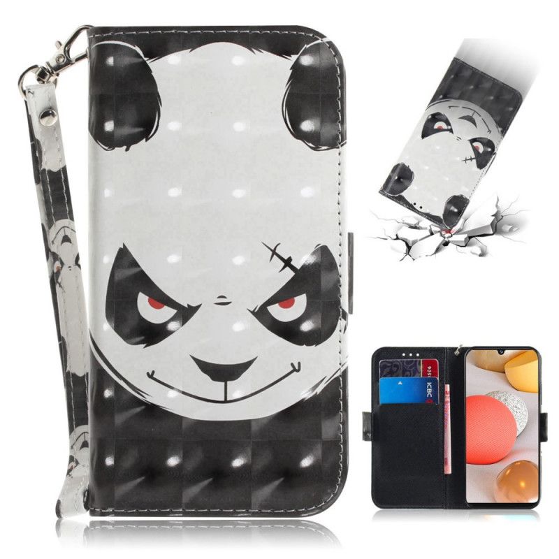 Folio Deksel for Samsung Galaxy A42 5G Sint Panda Med Tanga