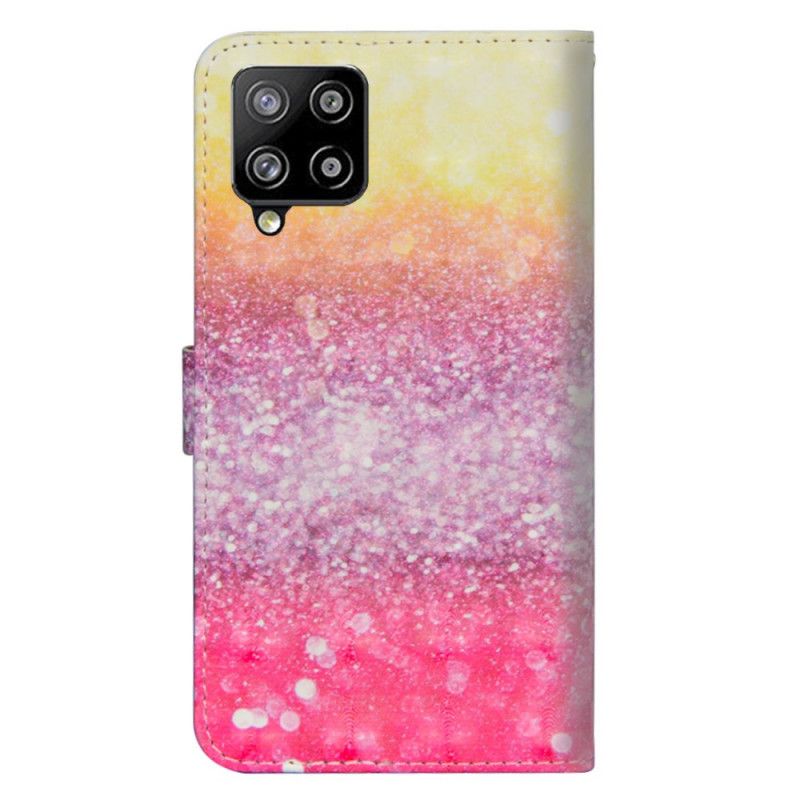 Folio Deksel Samsung Galaxy A42 5G Gradient Magenta Glitter