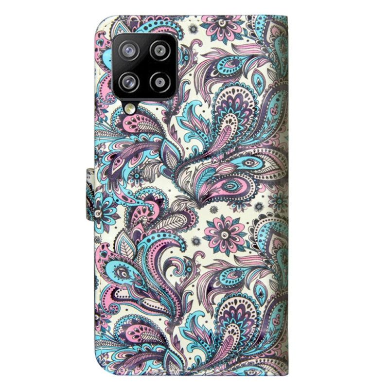 Folio Deksel Samsung Galaxy A42 5G Mønstrede Blomster