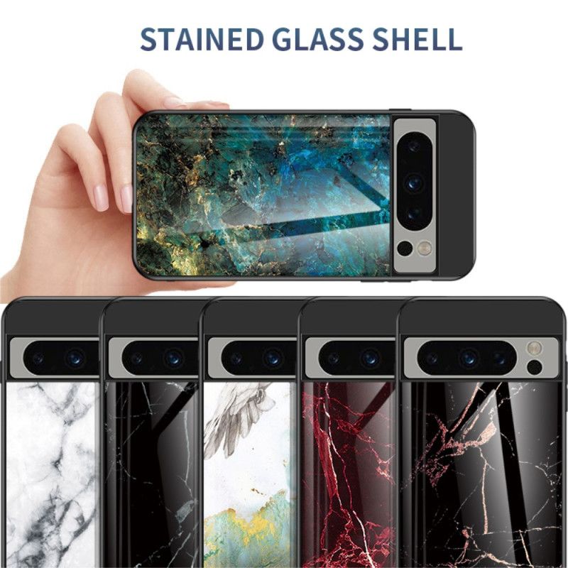 Deksel Google Pixel 8 Pro Mobildeksel Marmor Herdet Glass