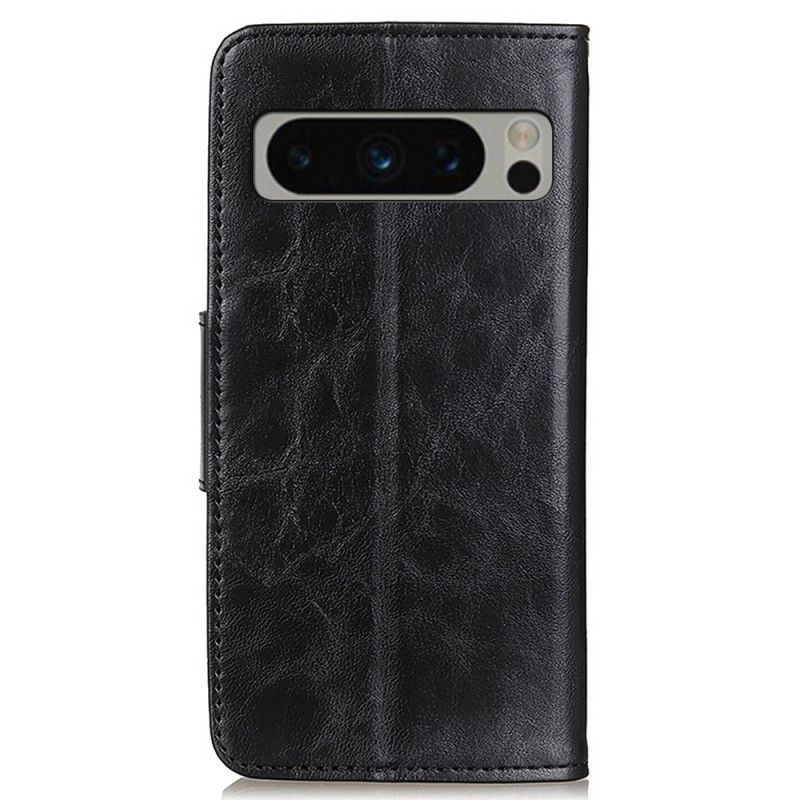 Folio Deksel Google Pixel 8 Pro Vendbar Split Leather