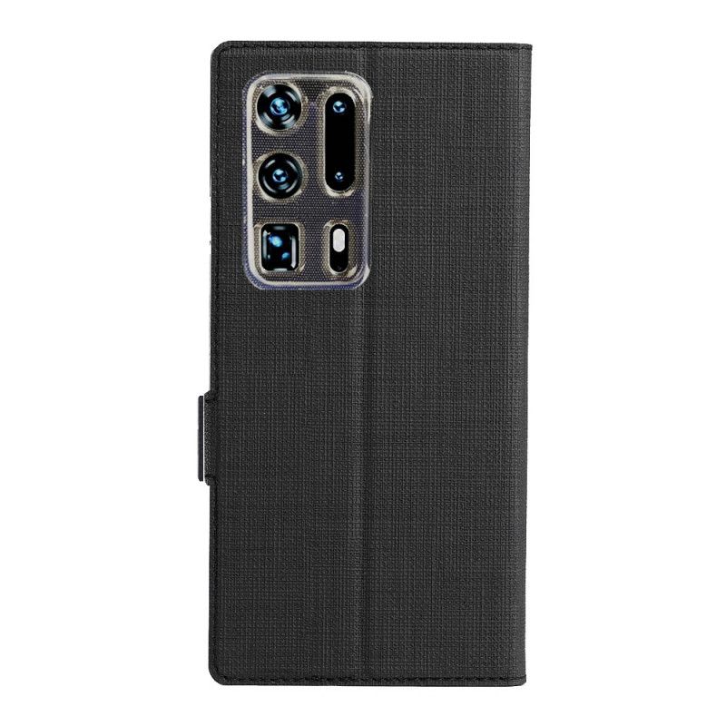 Folio Deksel Huawei P40 Pro Plus Svart Mobildeksel Strukturert Vili Dmx