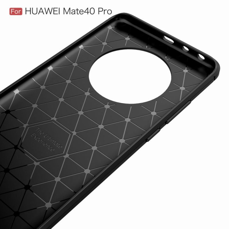 Deksel Huawei Mate 40 Pro Svart Børstet Karbonfiber