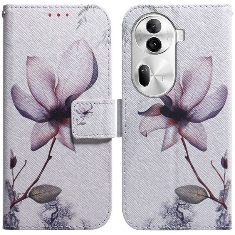 Folio Deksel Oppo Reno 11 Pro 5g Rosa Blomst Beskyttelse Deksel