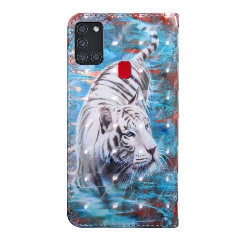 Folio Deksel for Samsung Galaxy A21s Tiger I Vannet