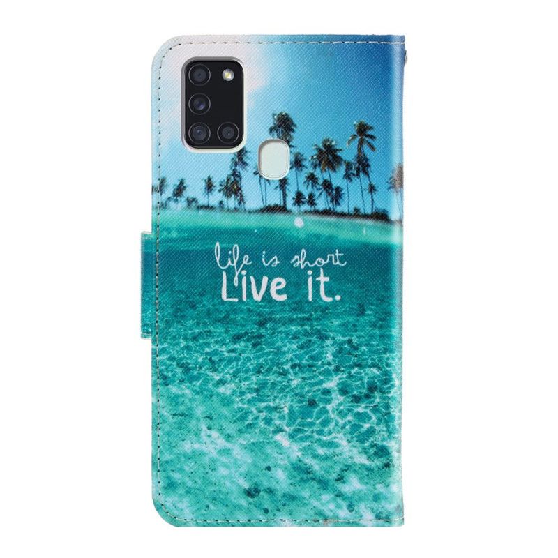 Folio Deksel Samsung Galaxy A21s Live It Thong