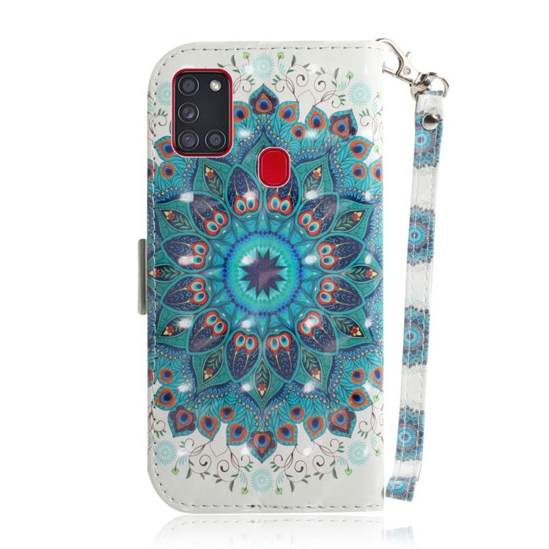 Folio Deksel Samsung Galaxy A21s Mesterlig Mandala Med Tanga Anti-fall