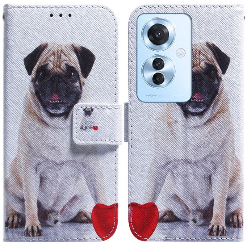 Folio Deksel Oppo Reno 11f 5g Mops Hund