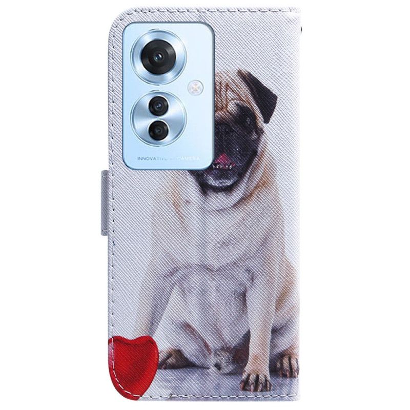 Folio Deksel Oppo Reno 11f 5g Mops Hund