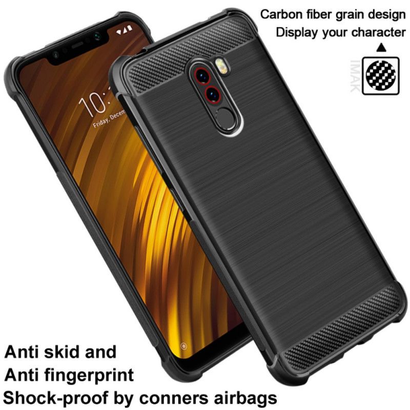 Deksel for Xiaomi Pocophone F1 Imak Børstet Karbonfiber