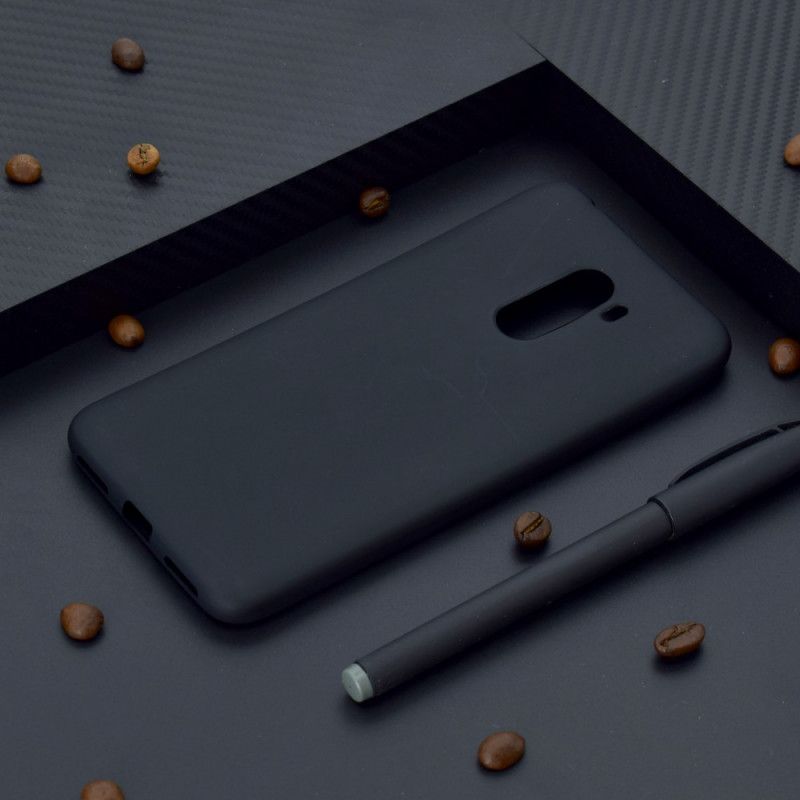 Deksel for Xiaomi Pocophone F1 Svart Myk Matt Silikon