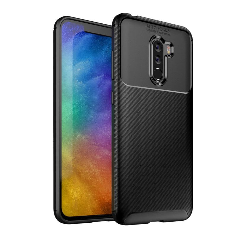 Deksel Xiaomi Pocophone F1 Svart Fleksibel Karbonfiber